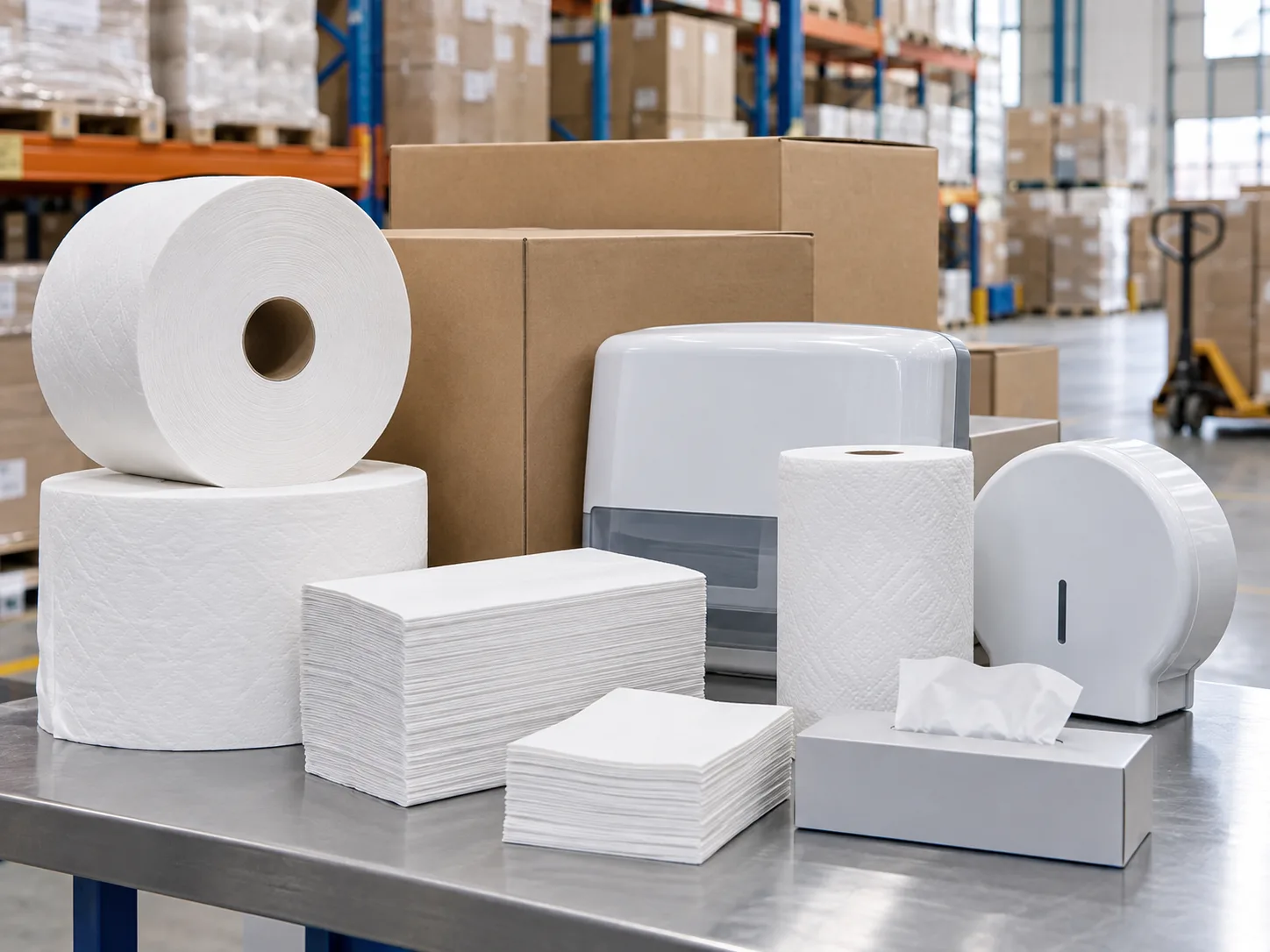 Papel higiénico, papel toalla y dispensadores para empresas